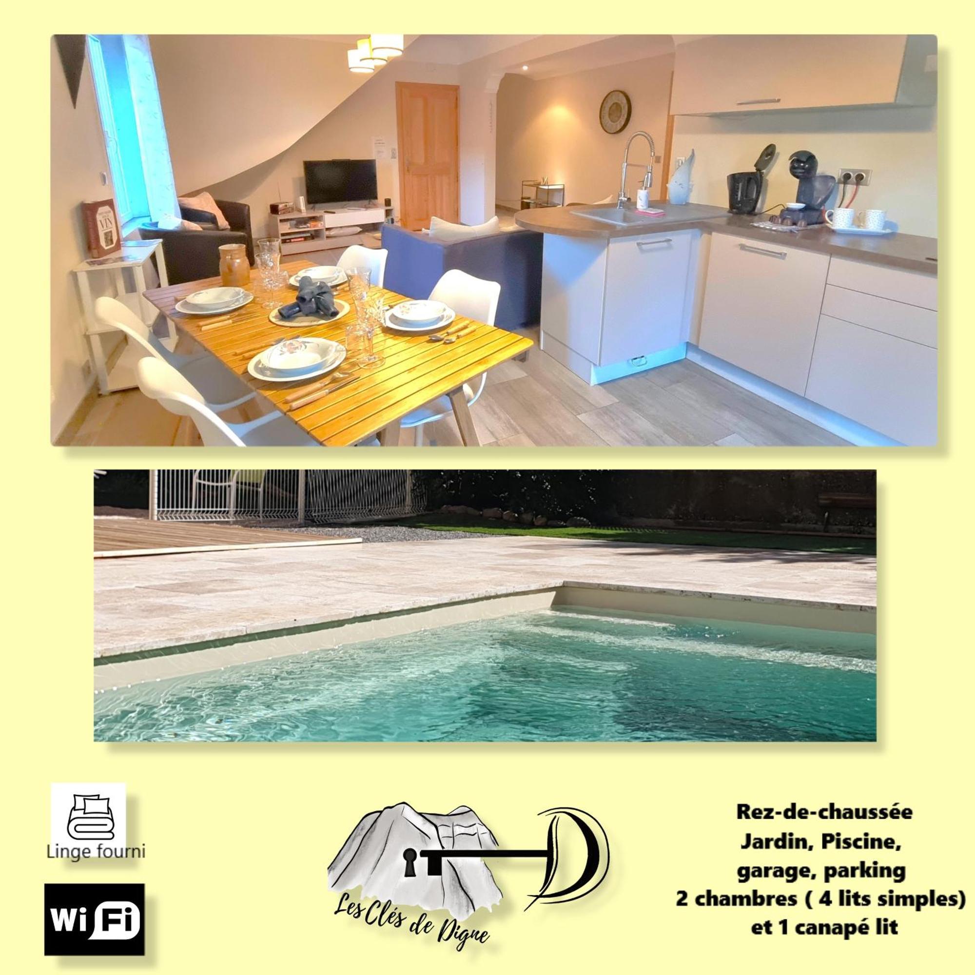 Charmant T3 Avec Piscine Digne-les-Bains Eksteriør billede